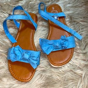 Super cute jean sandals